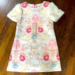 Girls fancy brocade dress EUC sz M 8-10